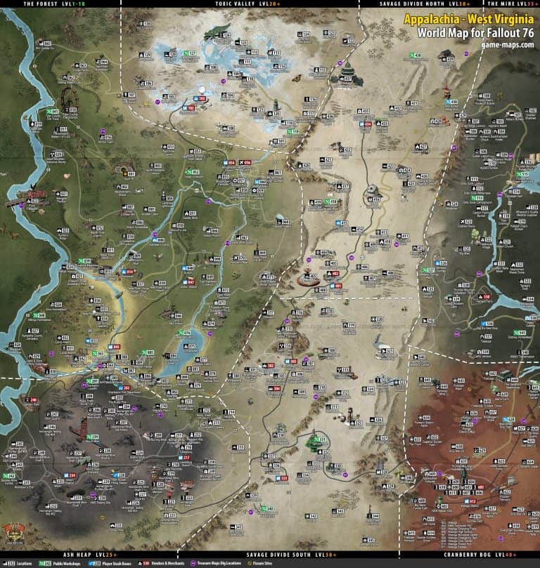 Fallout 76 Map Of Appalachia 768x809 